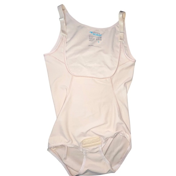 Marena Recovery Bodysuit Post Surgery Shapewear Beige Size L Compression - Picture 1 of 5